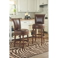 thumbnail image 2 of Ashley North Shore 31" Upholstered Swivel Bar Stool in Dark Brown, 2 of 3