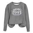 thumbnail image 2 of Wancir Womens Football Printed Casual Long Sleeve Round-Neck Blouses Hoodies Sweatshirts, 2 of 4