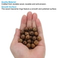 thumbnail image 3 of Uxcell Natural Wood Rings 10Pcs 55mm and Round Wooden Beads 30Pcs 12mm Dark Brown for DIY Pendant Jewelry Making, 3 of 5