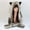 Grey, variant on Plush Novelty Animal Hat, 3 in 1 Function Faux Fur Full Animal Hood Hat Winter Warmer Cap