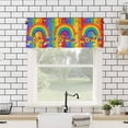 thumbnail image 4 of Valance for Windows LGBT Rainbow Flag of Gay Fist Window Treatment Valances Rod Pocket Curtain Valance for Kitchen, Bathroom, Living Room, Bedroom 54" W x 18" L, 4 of 6