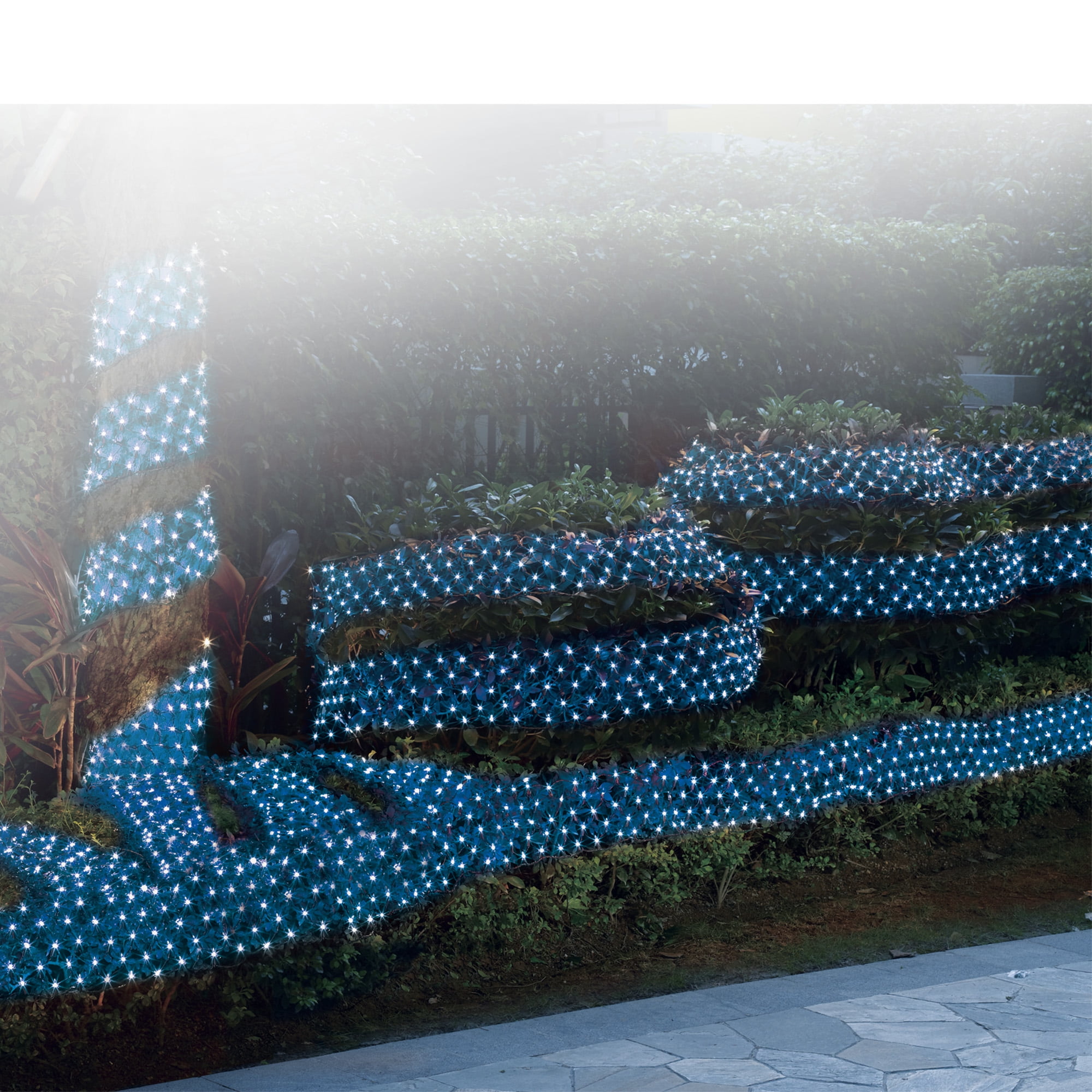 EZ-Illuminations 8'x2' 70-Count LED Ribbon Lights, Blue with Cool White Flicker, 8ft x 2ft (2.4mx0.6m) lighted area