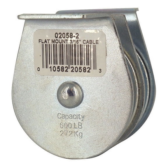 1 PK ZoroSelect Sheave, Wire Rope, 3/16 in Max Cable Size, 600 lb Max ...