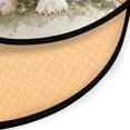 thumbnail image 3 of 36.2 Inch Round Floor Mat Dog Surrounded by Daisies Carpet Decor Rug for Living Room Bedroom, 3 of 6