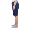 thumbnail image 6 of (3 pack) Turtle Bay New York Women’s Lightweight Denim Bermuda Shorts, Elastic Waist, Plus Sizes, 6 of 12