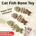 thumbnail image 4 of Wooden Creative Fish Bone Cat Toy, Natural Catnip Teeth Cleaning Stick & Dental Chew Toy for Kittens, Interactive Fishbone Shape Chew Plaything to Fix Your Cat's Dental Health, 4 of 10