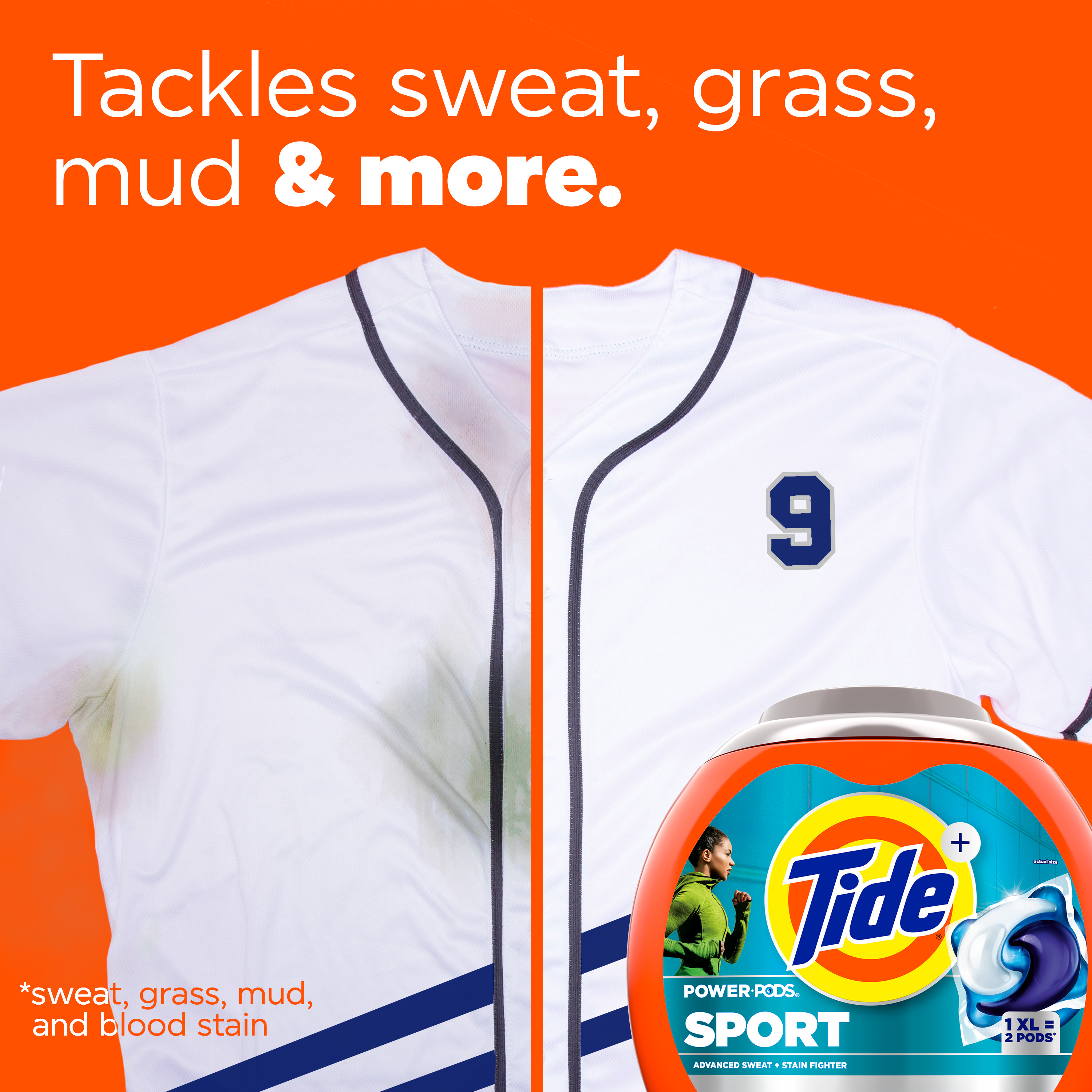 Tide Power Pods Sport Advanced Sweat + Stain Fighter, 32 Count photo 3