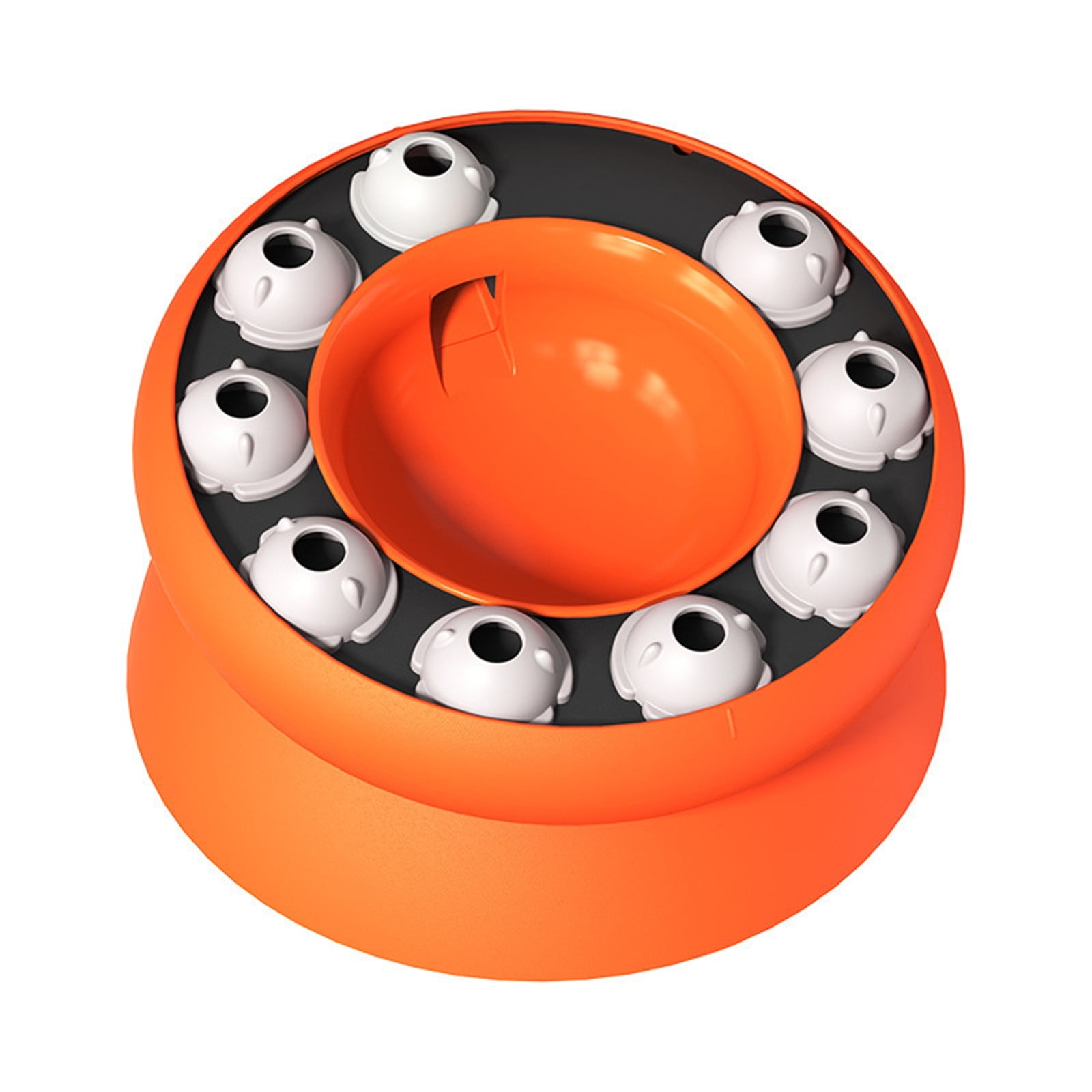 Interactive Cat Slow Feeder Bowl With Automatic Food Dispenser Puzzle For Indoor Cats