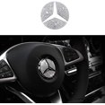 thumbnail image 1 of Adhesivo decorativo para volante con emblema de cristal brillante compatible con Mercedes-Benz (plata) JAMW Sencillez, 1 of 5