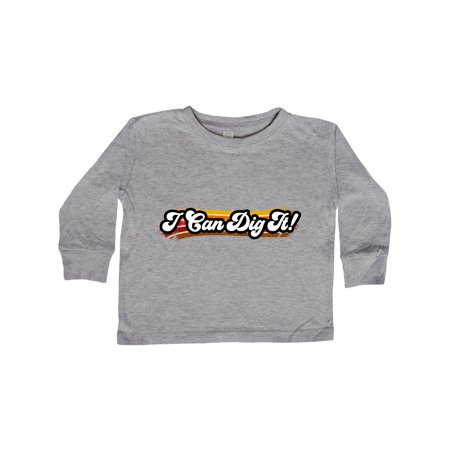 

Inktastic I Can Dig It! on Retro Stripe Gift Toddler Boy or Toddler Girl Long Sleeve T-Shirt