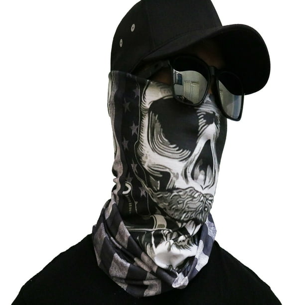 Face Mask Cowboy Skull Face Covering Bandana Seamless Multifunctional ...