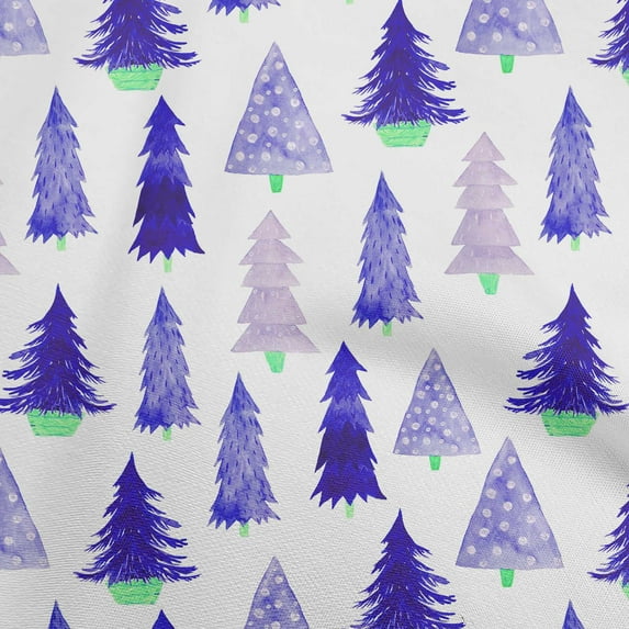 oneOone Cotton Jersey Dark Purple Fabric Tree Sewing Fabric By The Yard Printed Diy Clothing Sewing Supplies 58 Inch Wide
