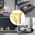 thumbnail image 4 of Juego de 4 patas para muebles doradas, carga de hasta 800 kg, patas de 10 cm con 20 tornillos y 4 protectores, patas de mesa de metal modernas en forma de triángulo, patas de mueble con pasador para a, 4 of 5