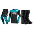 thumbnail image 1 of Oneal Mayhem-Lite Hexx Black/Teal Jersey Pant Boots Combo, 1 of 5