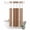 Brown, White, Cocoa, variant on No Hook Shower Curtain, Vintage Rust Red Striped Shower Curtains for Bathroom with See Through Top Window, Farmhouse Modern Stripes Boho Waterproof & Washable Bath Curtain Stand Up Stall 36"x72"
