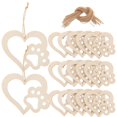 thumbnail image 3 of Wood Crafts For Diy Wooden Heart Embellishments Craft Enthusiasts Light Yellow 10.00X8.80X0.20CM Diy Craft 30Pcs, 3 of 4