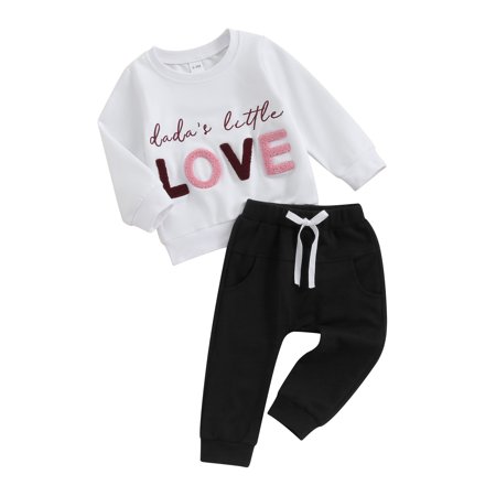 

Mioliknya Boys Long Sleeve Letter Print Pullover and Drawstring Pants Sets