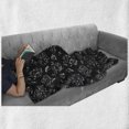 thumbnail image 6 of Botanical Soft Flannel Fleece Blanket, Scribbled Hand Drawn Garden Elements Butterflies Insects and Flowers, Cozy Plush for Indoor and Outdoor Use, 60" x 80", Charcoal Grey and White, by Ambesonne, 6 of 6