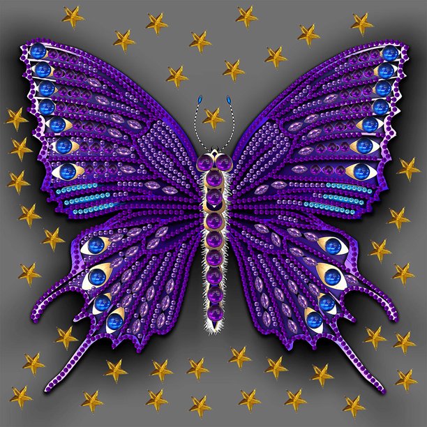 Pintura de diamante 5D Wdftyju DIY Mariposa Libélula K277