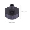thumbnail image 2 of EeaseMX Adaptador de plástico de 2 piezas para manguera IBC, rosca gruesa, 20 mm, 3/4 pulgadas, para tanques de agua, barriles de una tonelada, conexión rápida (negro), 2 of 8