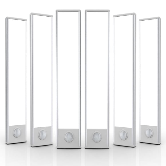 Paquete de 6 luces LED AVEVA con sensor de movimiento AVEVA 40 para debajo del armario