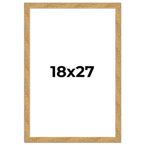 18x27 Frame Beige Real Wood Picture Frame Width 1.25 inches | Interior Frame Depth 0.5 inches |