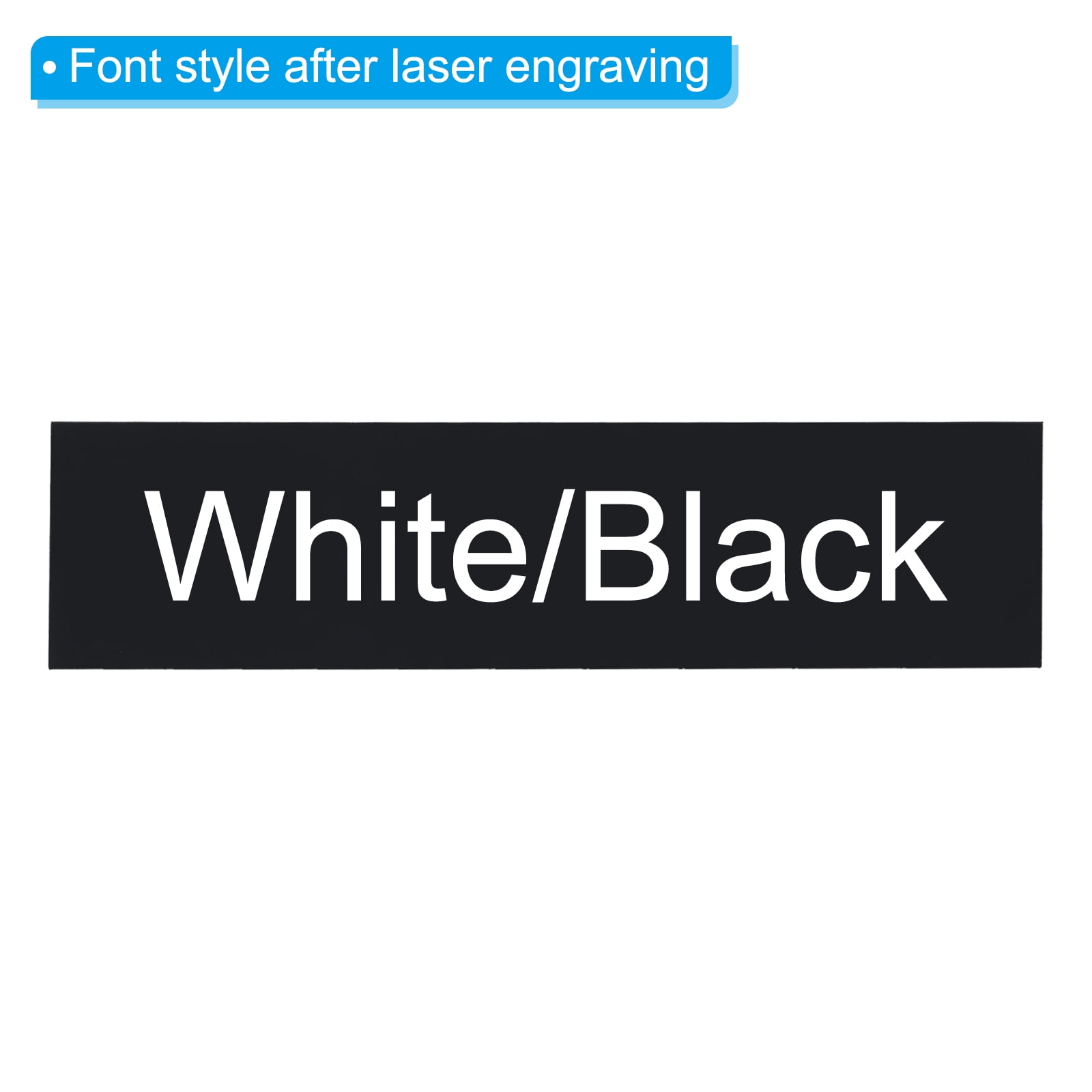 Unique Bargains Custom Engraved Name Plate Rectangle Laser Engraving Blanks 10"x2" Black