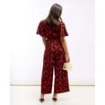 thumbnail image 5 of Red Floral Flutter Sleeve Jumpsuit, 5 of 6