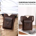 thumbnail image 4 of Funda para teléfono de motocicleta para bolsa con lazo para cinturón al aire libre pesca informal senderismo ciclismo Marrón oscuro 04 Jinwen Funda de teléfono para hombres, 4 of 7