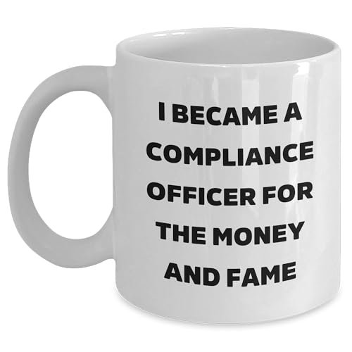 Compliance Officer Gift Ideas: Funny White Coffee Mug for Compliance Professionals, Graduation Gifts for New Compliance Officers, Unique Gifts for Compliance Officers from Friends and Family