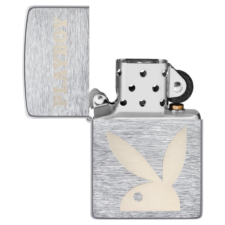 Zippo Playboy Rabbit Head Brushed Chrome Pocket Lighter - Walmart.com