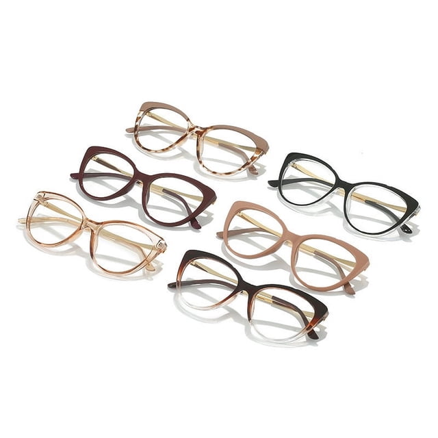 Gafas retro de ojo de gato con protección contra la luz azul, gafas de metal que cambian de color, gafas de cara simple a la moda que se pueden equipar con marco de gafas de ojo de gato para miopía