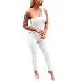 thumbnail image 3 of Aayomet Plus Size Jumpsuits For Women Sleeveless Jumpsuit Sports One-shoulder Summer Women's -lifting Women's Jumpsuit,White L, 3 of 3