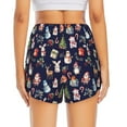 thumbnail image 2 of Lsque Christmas Critters Delight Printed Women's Running Shorts with Liner Pockets,Elastic Quick Dry Workout Athletic Gym Yoga Shorts,Womens High Waist Shorts-, 2 of 9
