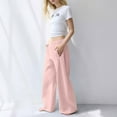 thumbnail image 5 of JJHGVB Sweatpants Women Wide Leg Sweatpants Long Sweatpants Women Comfy Pants Womens Comfy Pants Woman's Pants High Waisted Sweatpants for Women Pink XL, 5 of 7