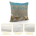 thumbnail image 4 of Qinduosi of Throw Pillow Covers Beach Starfish Words Holiday Nautical Taupe Decorative Pillow Cases Home Decor Square Pillowcases White, 4 of 5