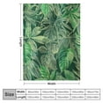 thumbnail image 4 of Shiartex  Green Leaf Throw Blanket, Exotic Pattern with Tropical Leaves Fresh Jungle Aloha Hawaii, Flannel Accent Piece Soft Couch Cover for Adults 40x50in, 4 of 6