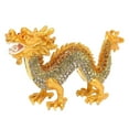 thumbnail image 3 of AMLESO Alloy Dragon Figurine Cute Crafts for Home Entrance Cabinet Spring Festivals Gold, 3 of 8