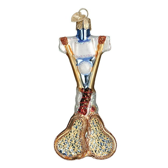 Old World Christmas Sports Collection Glass Blown Ornaments for Christmas Tree Lacrosse