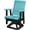 Black, Aruba Blue, variant on DutchCrafters Modern Horizontal Slat High Back Poly Glider Chair Outdoor Patio Furniture