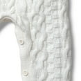thumbnail image 4 of Hope & Henry Layette Soft White Cable Knit Sweater Romper, 4 of 4
