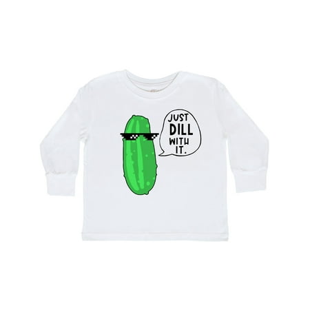 

Inktastic Just Dill with It Chill Dill Pickle in Sunglasses Gift Toddler Boy or Toddler Girl Long Sleeve T-Shirt