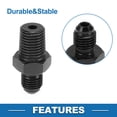 thumbnail image 4 of Adaptador de manguera reductor de flare para hombre Unique Bargains TF-AN4-1/4 NPT conector de línea de combustible de aluminio negro, 4 of 6