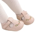 thumbnail image 2 of Fozruso Baby Sandals For Soft Sole Breathable Comfortable Casual Walking Shoes With Embroidery Design For Boys Girls 0 18 Months,Sizes 4 Toddlers 0-6 Months(Beige), 2 of 7
