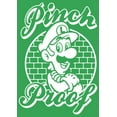 thumbnail image 2 of Junior's Nintendo Super Mario St. Patrick's Day Pinch Proof Luigi Retro Graphic Tee Kelly Green Medium, 2 of 3