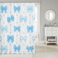 thumbnail image 2 of Manfei Girly Coquette Bowtie Shower Curtain 72Wx84L,3D Cute Bowknot Print Bathroom Shower Curtain, 2 of 5