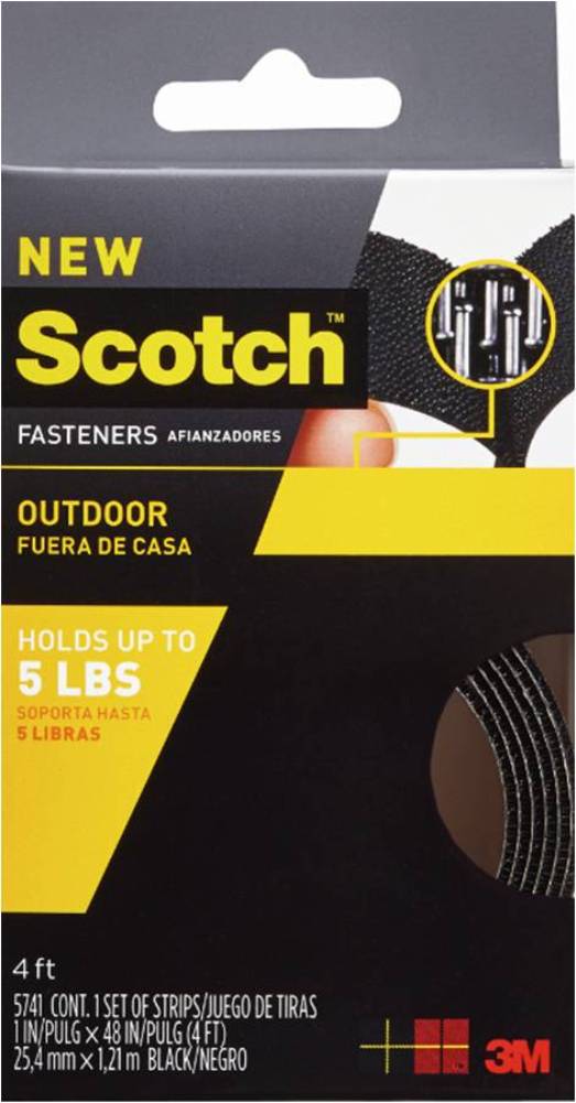 3M RF5741 4' Black Scotch Outdoor Velcro Fasteners Roll