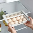thumbnail image 5 of LYCAQL Fridge Egg Holder, Pull Out Refrigerator Drawer Organizers Fridge Shelf Holder Storage Box Adjustable Snap On Refrigerator Egg Storage Box Container Eggs Tray for 12 Eggs, 5 of 5