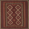 thumbnail image 1 of Ahgly Company Machine Washable Indoor Square Traditional Brown Area Rugs, 5' Square, 1 of 7