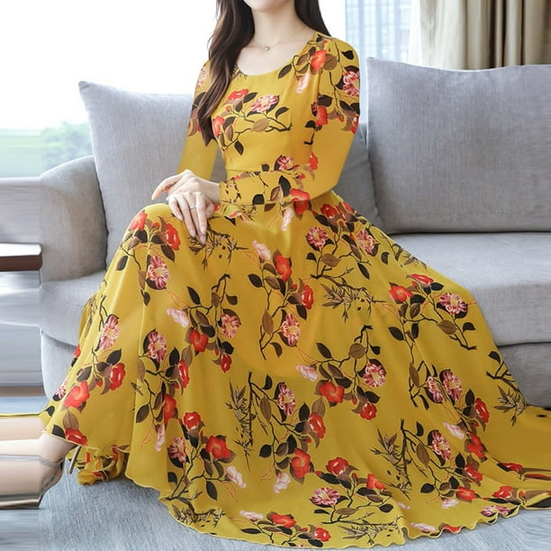Knee length long sleeve dresses cheap